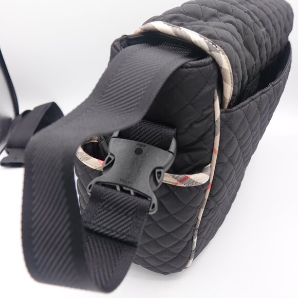 Burberry Nova Check Quilted Diaper Bag Black - Picture 12 of 13